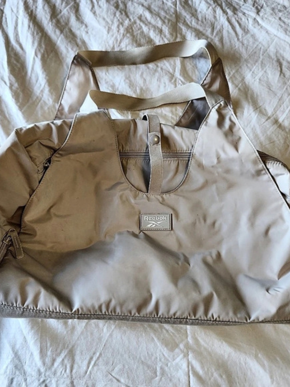 Reebok Convertible Tote Bag in Beige